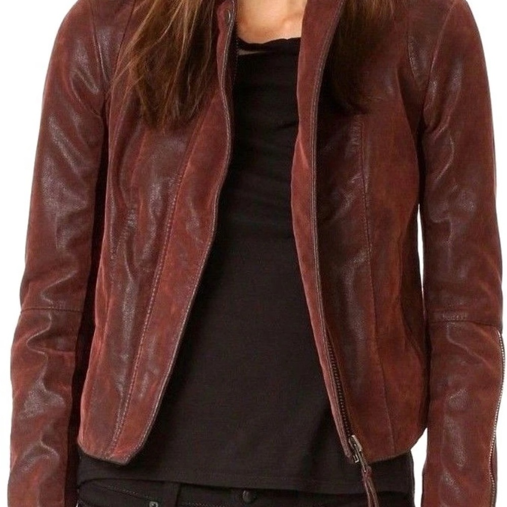 Free People Cool and Clean Moto Jacket - Vegan Faux Suade